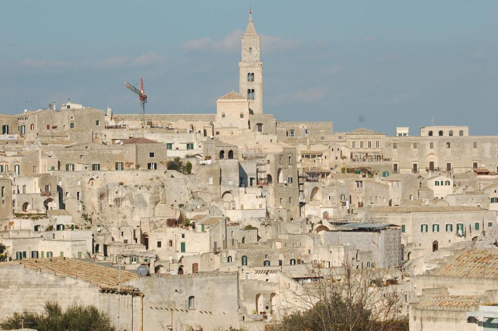 Výhľad na mesto Matera alebo výhľad na mesto priamo z penziónu