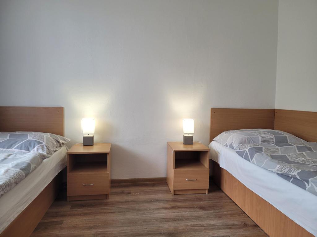 Postel nebo postele na pokoji v ubytování Studentsky domov B31