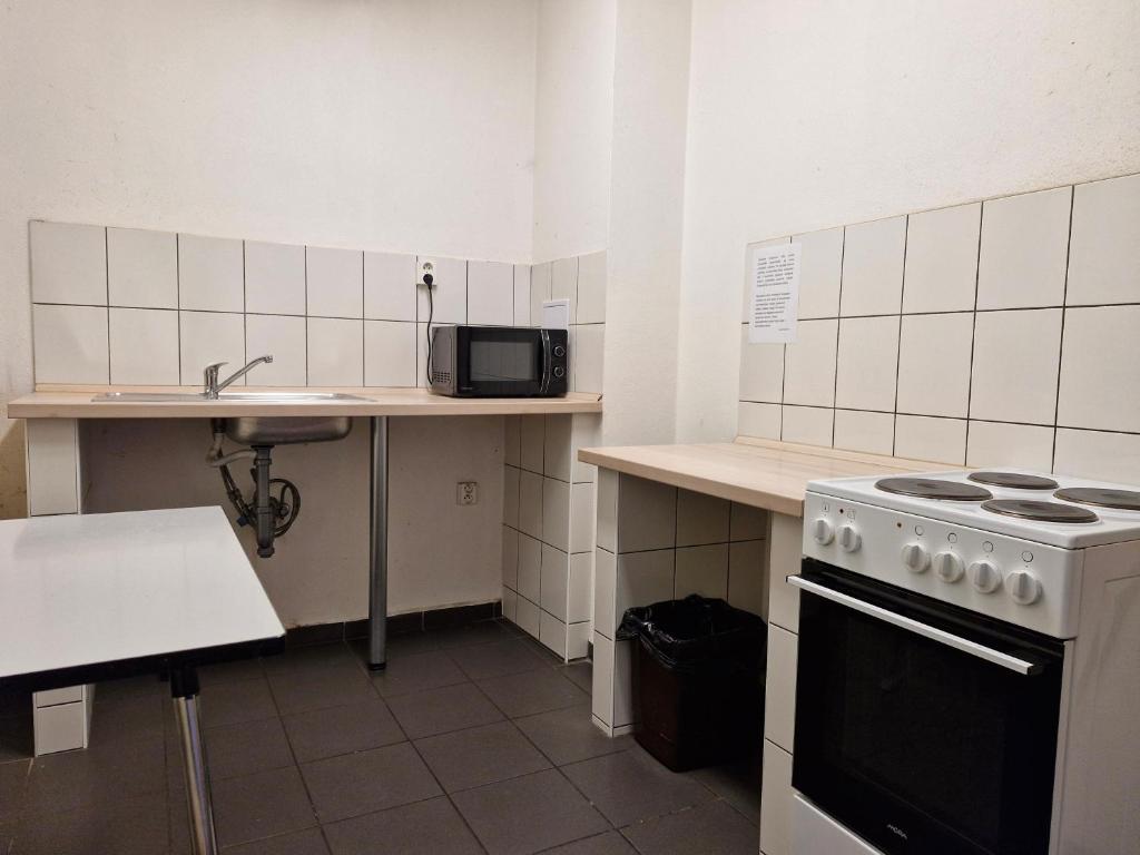 Kuchyň nebo kuchyňský kout v ubytování Studentsky domov B31