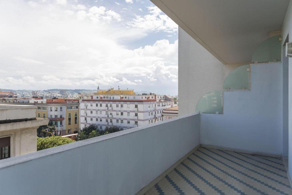 a balcony with a view of a city at B&B Hotel Pescara in Pescara