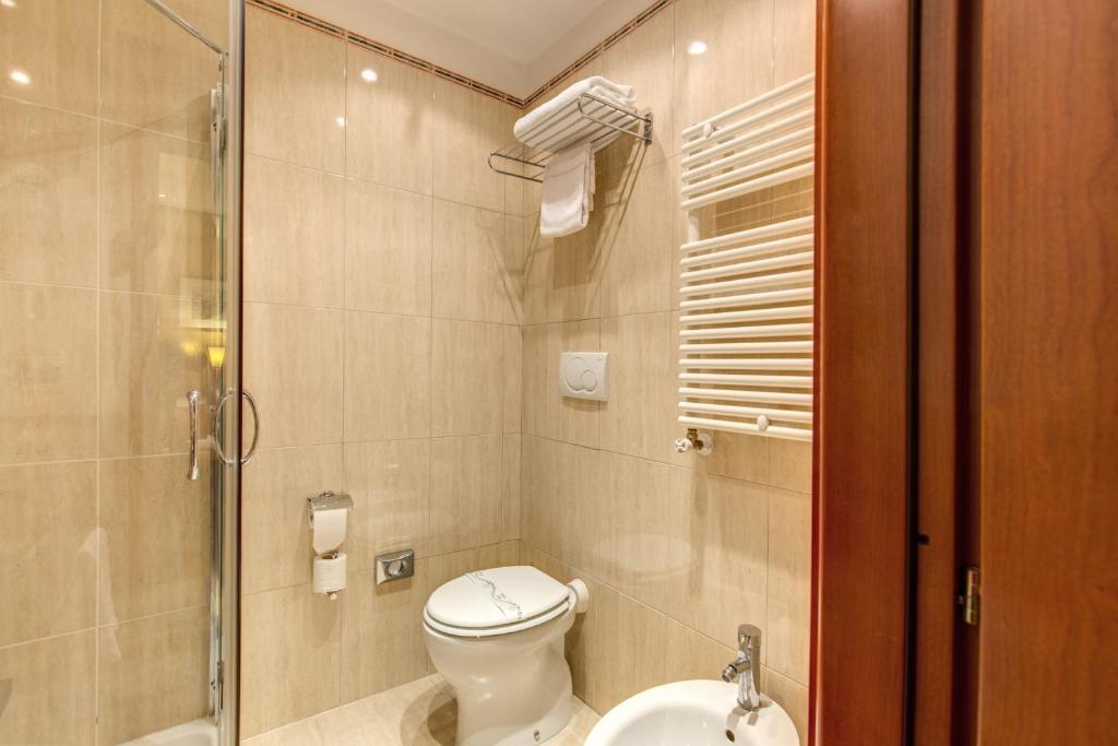 Koupelna v ubytování Hotel Impero