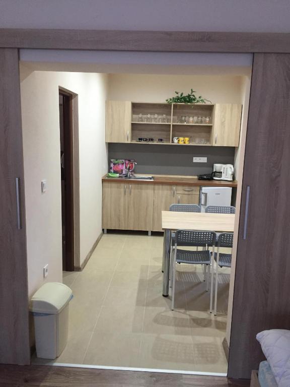 Kuchyň nebo kuchyňský kout v ubytování SUNNY Apartman