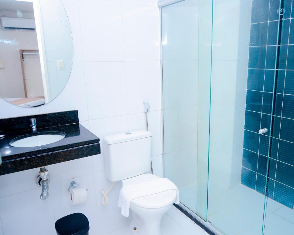 Koupelna v ubytování Hotel Sempre Bahia