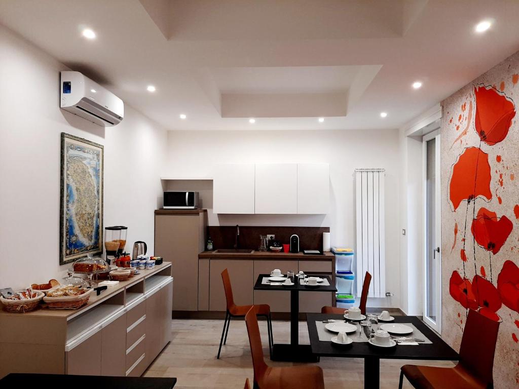 Kuchyň nebo kuchyňský kout v ubytování Dimora Gentile Lecce B&B