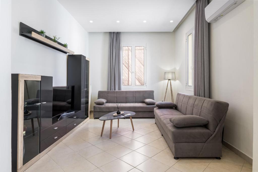 A seating area at Casa Centrale ad Argostoli!