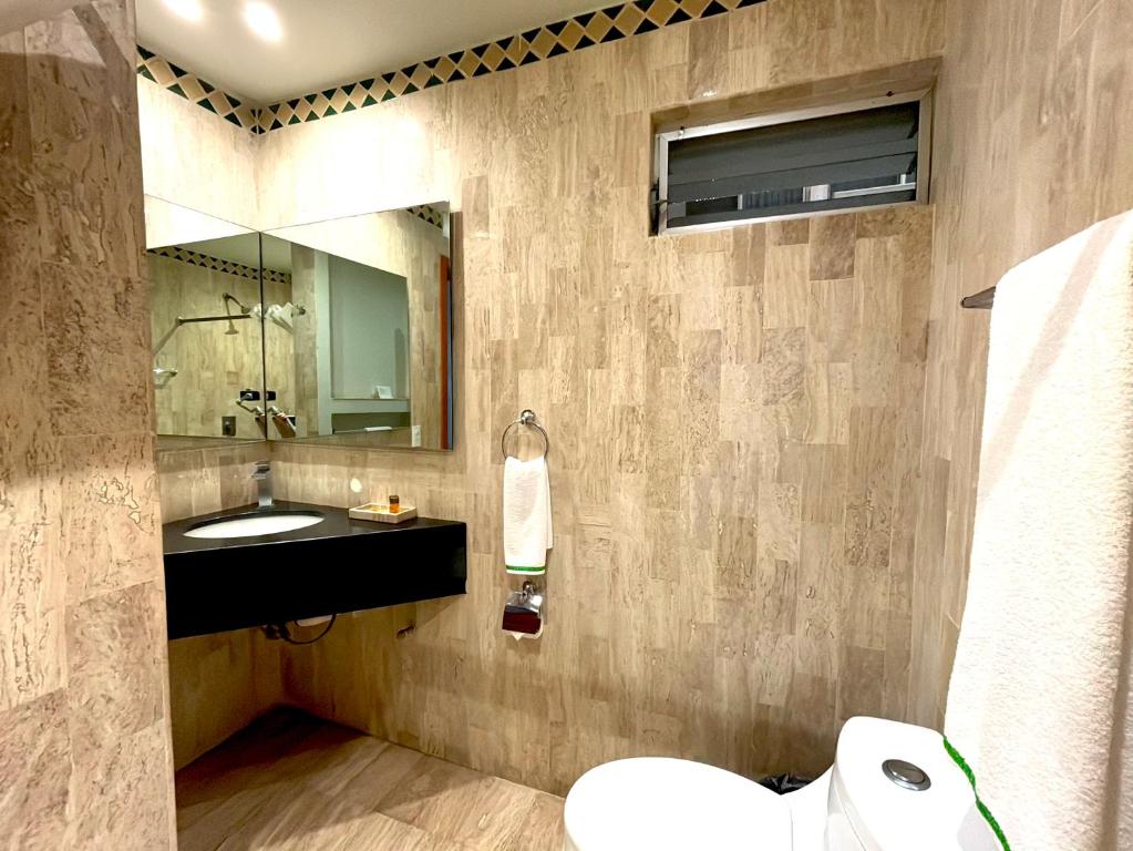 Koupelna v ubytování Hotel Arboledas Expo