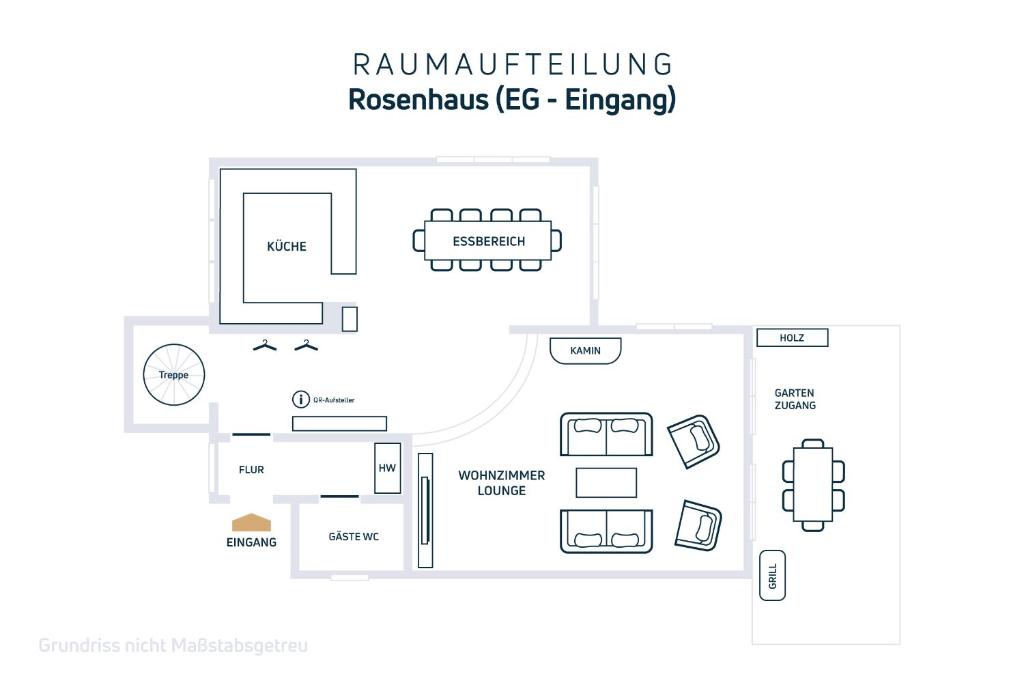 Půdorys ubytování Das Rosenhaus - luxoriöses Ferienhaus mit viel Platz für die ganze Familie von "Momentic"