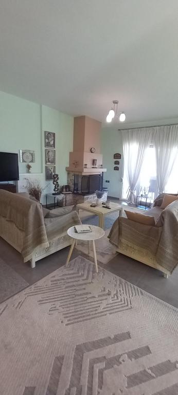 TV a/nebo společenská místnost v ubytování Αθανάσιος