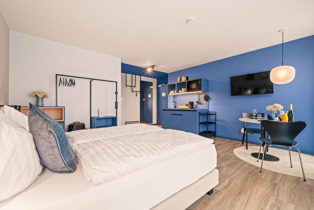 Kuchyň nebo kuchyňský kout v ubytování Motel42-Temporary Living