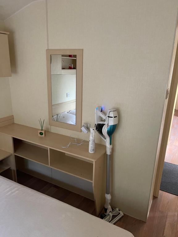 Postel nebo postele na pokoji v ubytování Chez Flo Charmant mobile-home H89