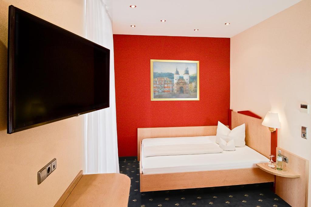 TV a/nebo společenská místnost v ubytování Hotel Goldene Rose