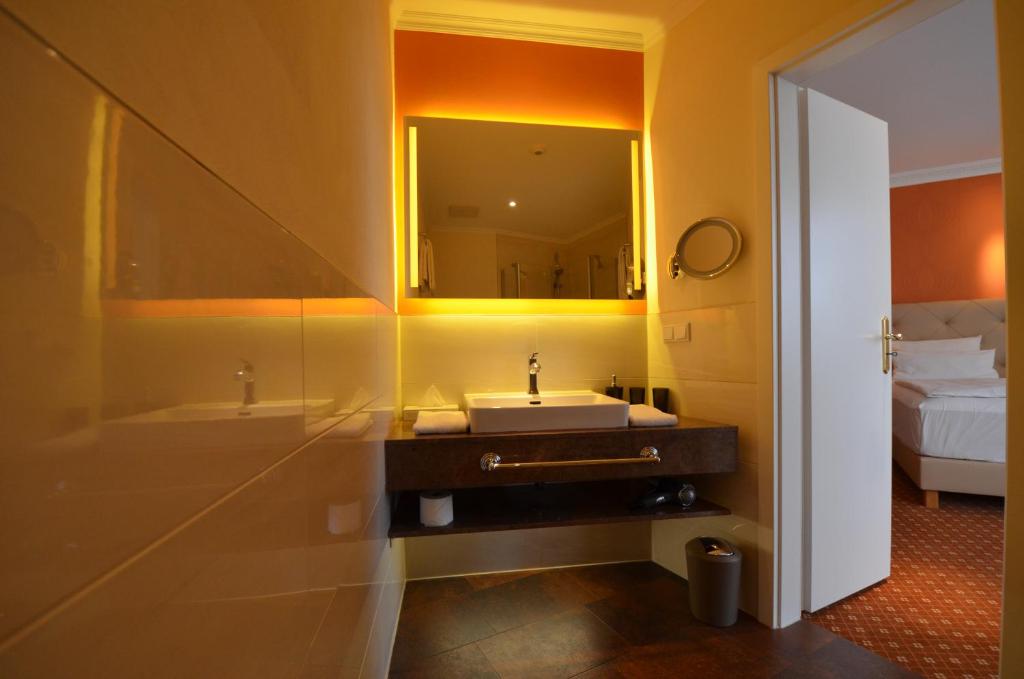 Koupelna v ubytování Hotel Mack Private Inn
