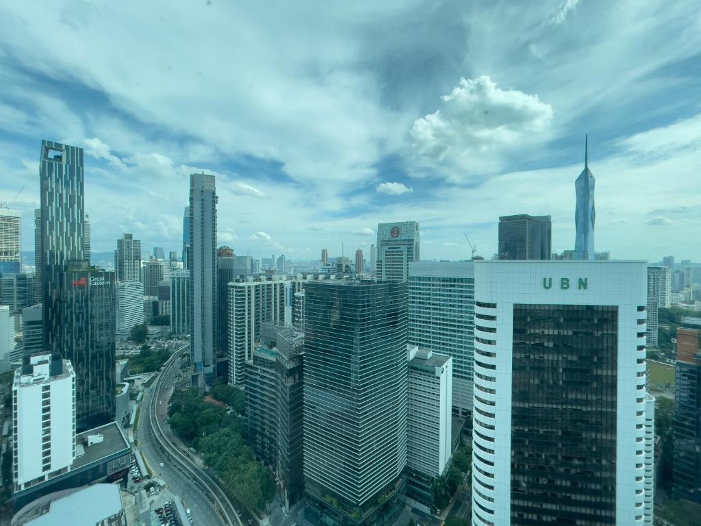 Nespecifikovaný výhled na destinaci Kuala Lumpur nebo výhled na město při pohledu z apartmánu
