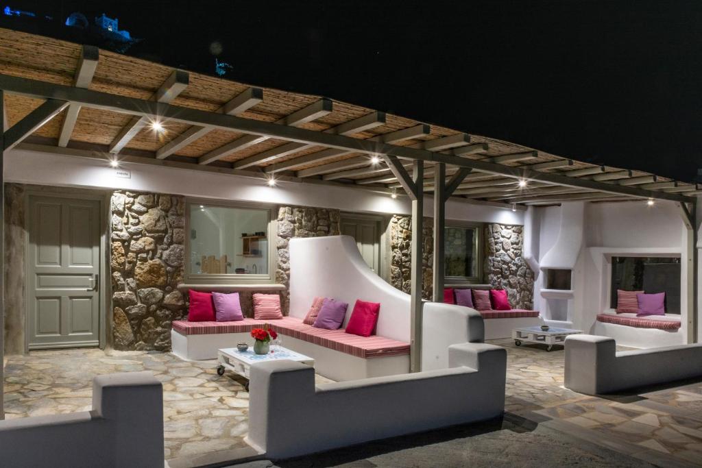 Posezení v ubytování Mykonos Azure