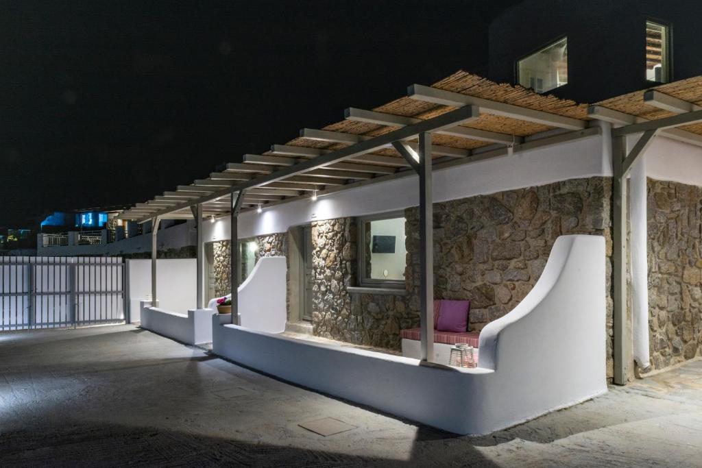 Balkón nebo terasa v ubytování Mykonos Azure