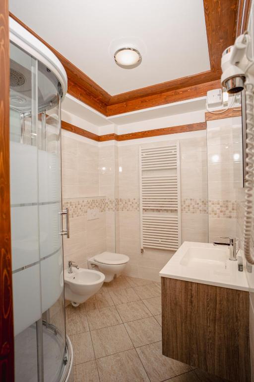 Koupelna v ubytování Hotel Sporting