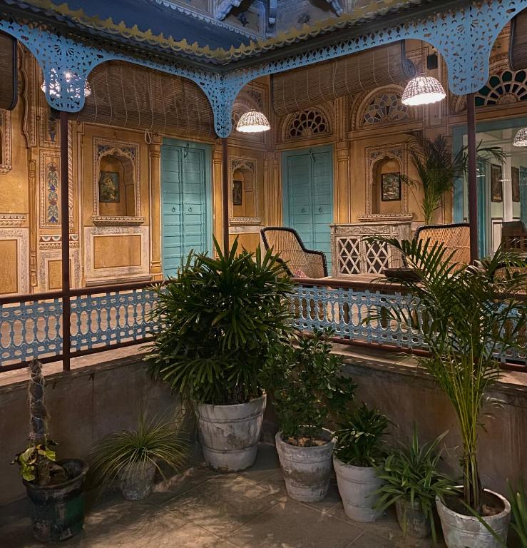 Balkón nebo terasa v ubytování Mandawa Kothi