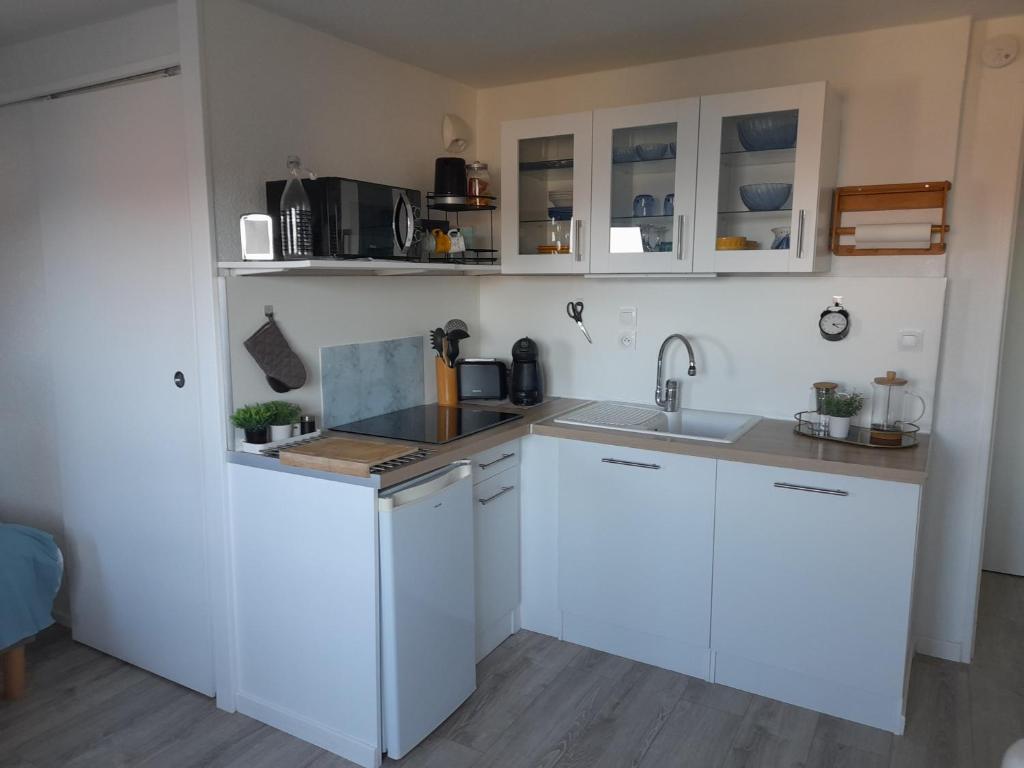 Studio -vue mer résidence Grand Cap - Appartement D'une Chambre