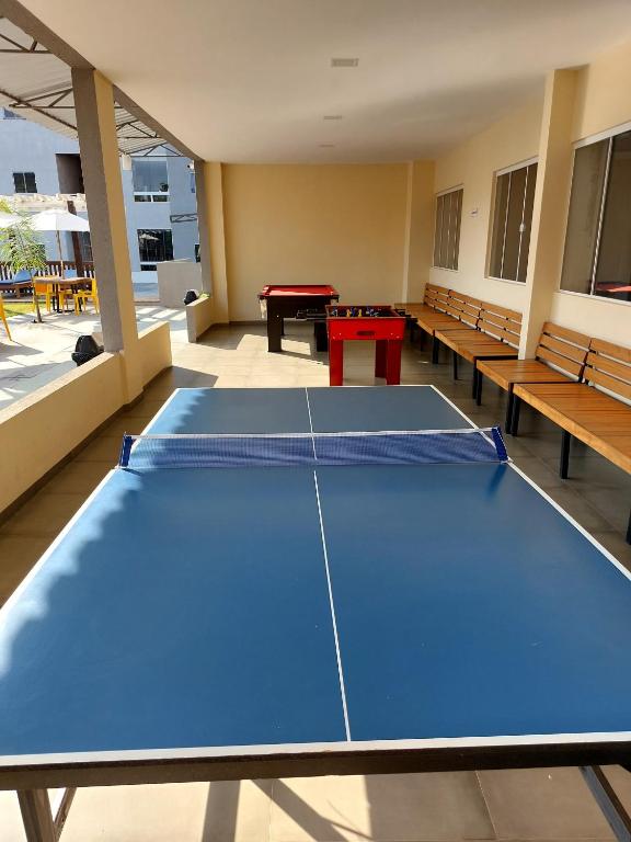 Stolní tenis v ubytování Ap com 2 quartos - Casas de Alter nebo okolí