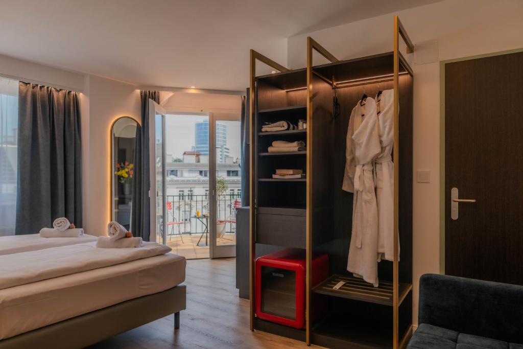 Postel nebo postele na pokoji v ubytování Florum Hotel