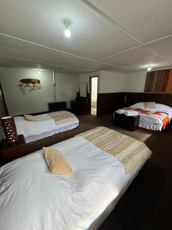Postel nebo postele na pokoji v ubytování Hostal Amerindia