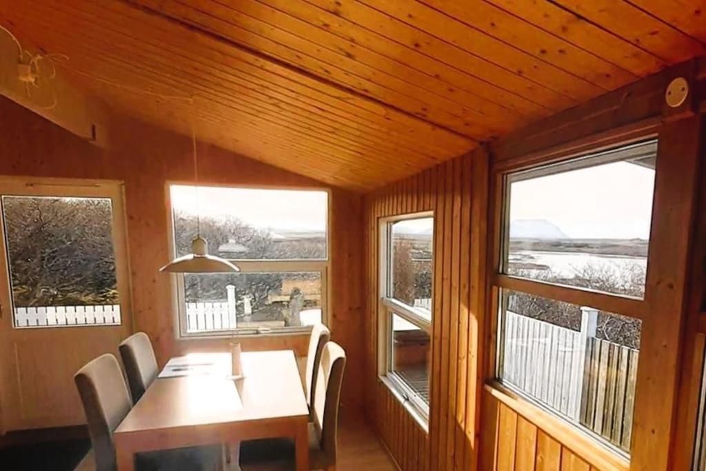 Balkón nebo terasa v ubytování Birkilundur 10 Stykkishólmur