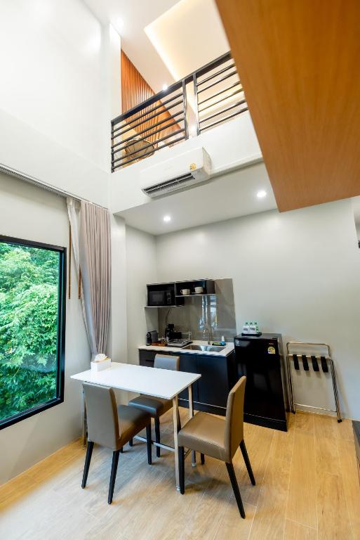 Kuchyň nebo kuchyňský kout v ubytování TOBEDzZ HOTEL