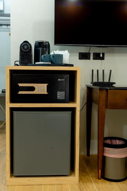 Kuchyň nebo kuchyňský kout v ubytování TOBEDzZ HOTEL
