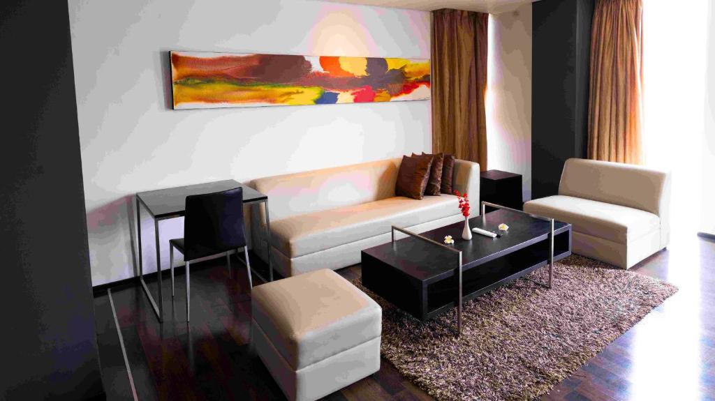 Posezení v ubytování Akmani Hotel Jakarta