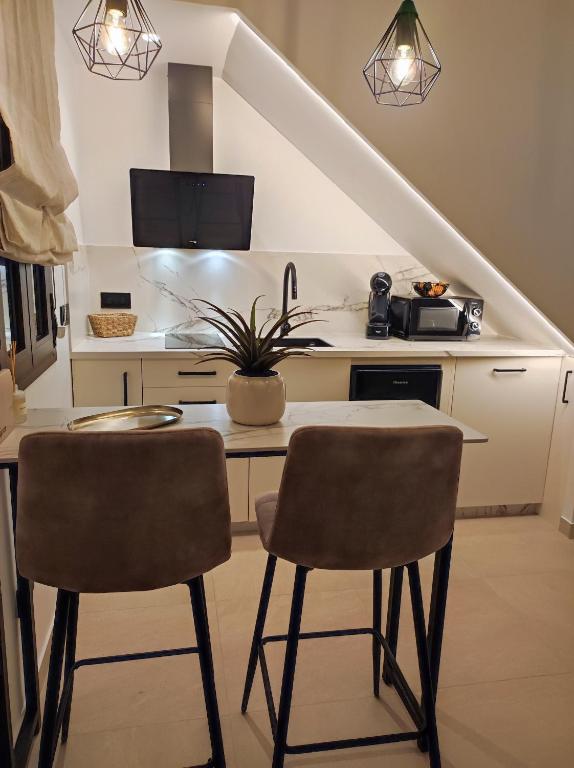 Kuchyň nebo kuchyňský kout v ubytování Casa Cueva Un Rinconcito en Setenil