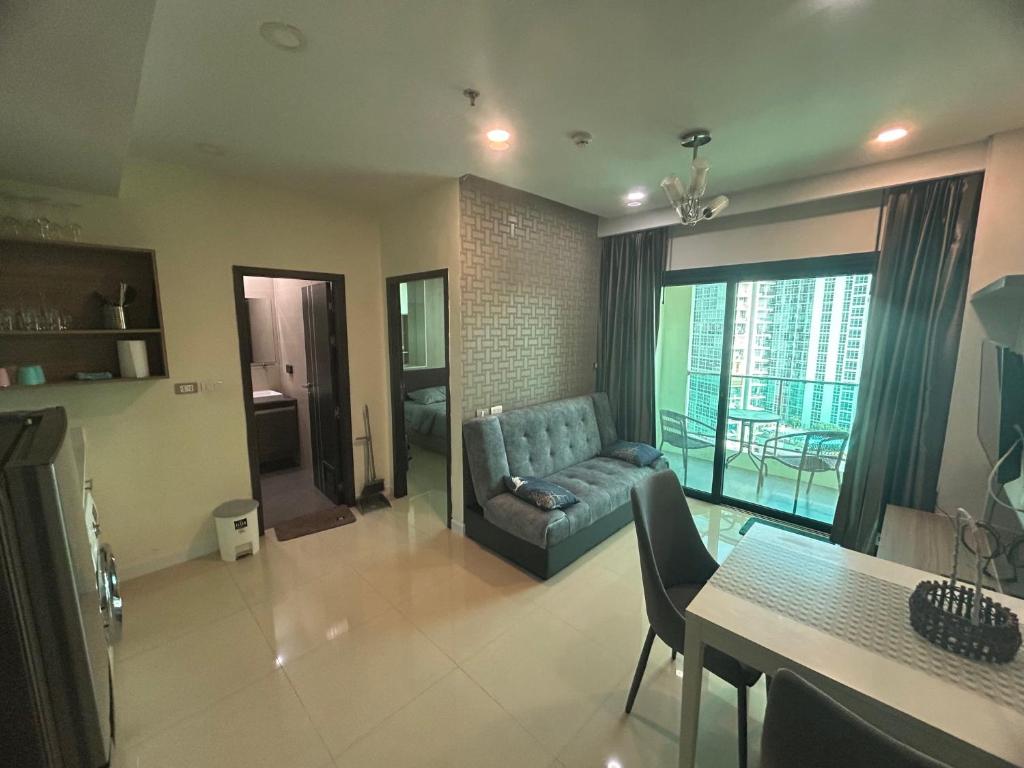 Η κουζίνα ή μικρή κουζίνα στο Dusit Grand Condo View Jomtien