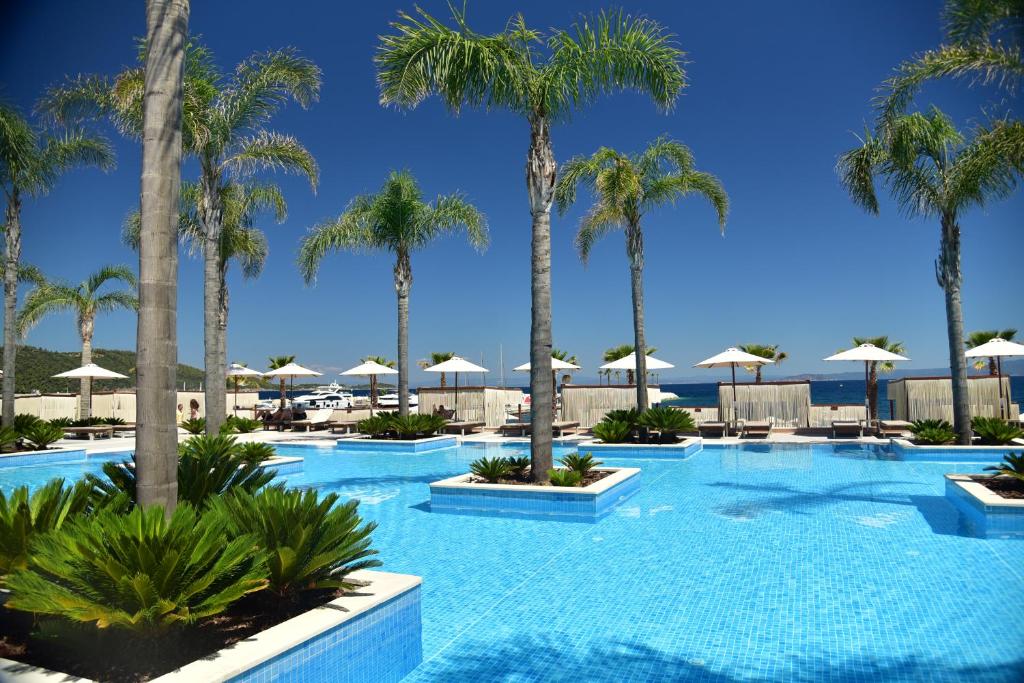 Bazén v ubytování Miraggio Thermal Spa Resort nebo v jeho okolí