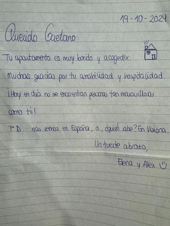 a piece of handwriting on a piece of white paper at River Castle Central Verona in Verona