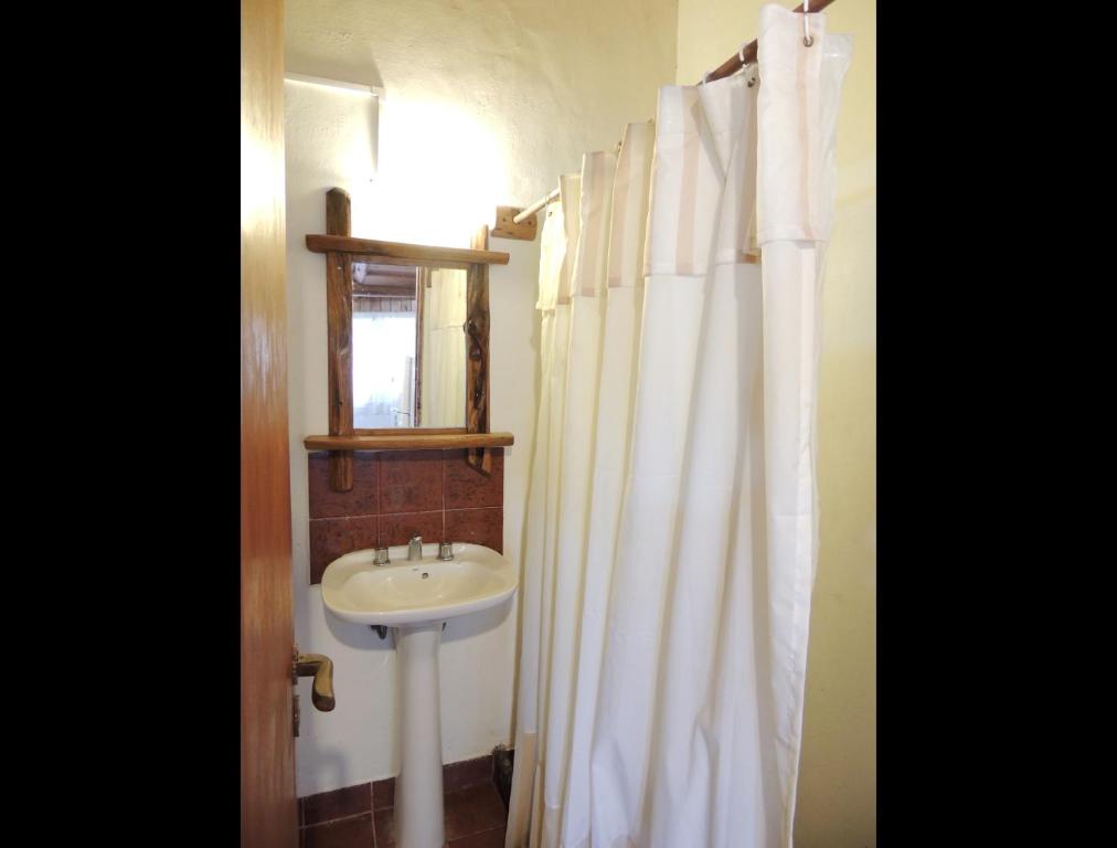 Koupelna v ubytování Cabañas Gesell