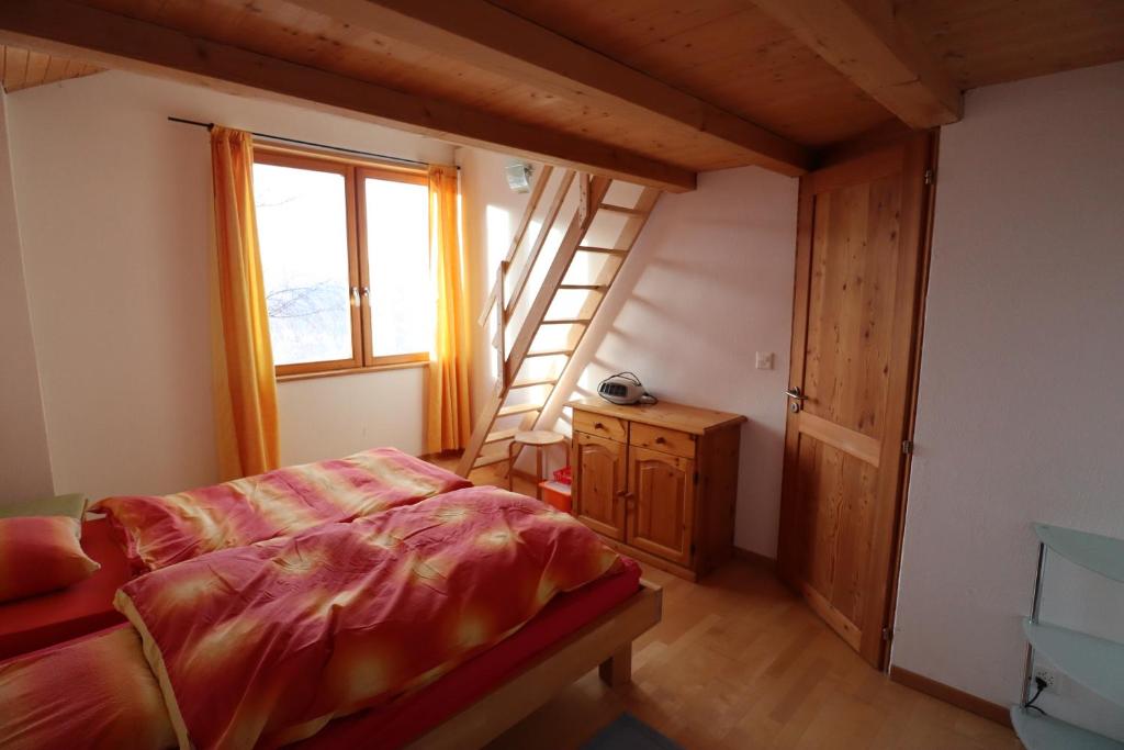 Postel nebo postele na pokoji v ubytování Chalet Les Pyramides