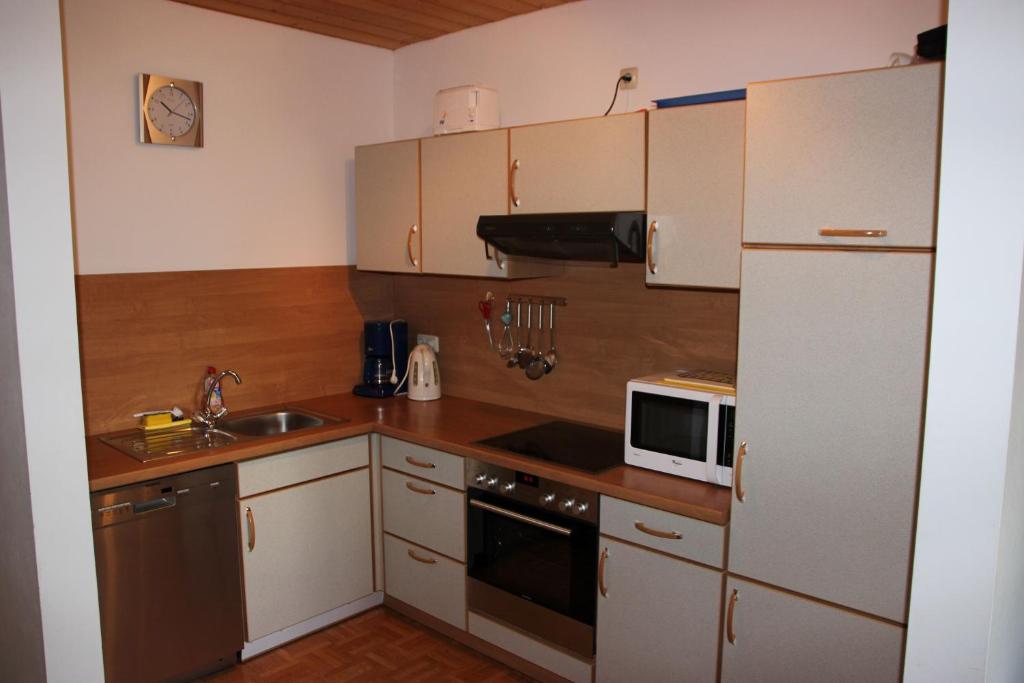 Kuchyň nebo kuchyňský kout v ubytování Beim Peterschmied