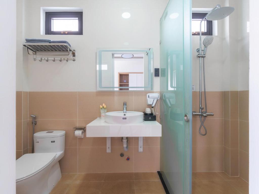 Koupelna v ubytování VMT Hotel Da Lat