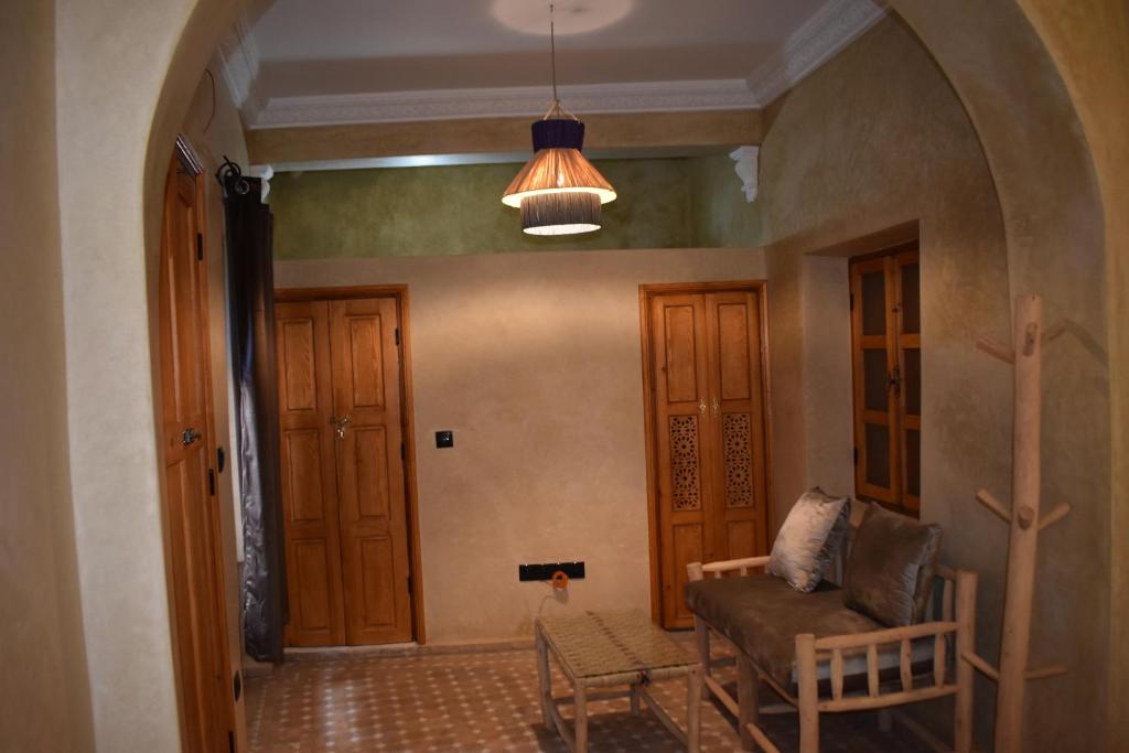 Posezení v ubytování Riad Mogantique-Essaouira