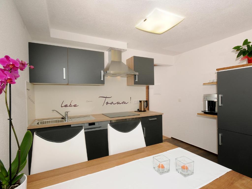 Kuchyň nebo kuchyňský kout v ubytování Appartement Mia