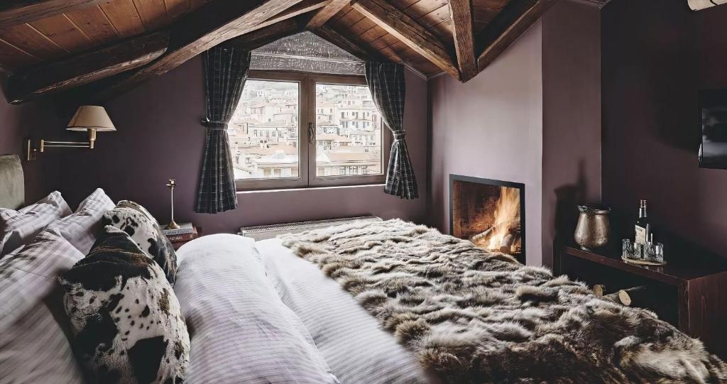 Postel nebo postele na pokoji v ubytování Mons Arachova