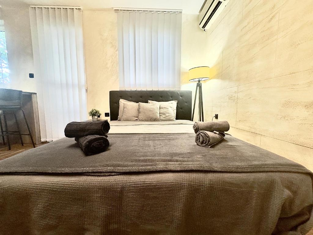 Postel nebo postele na pokoji v ubytování Amazing apartman in Bele Vode