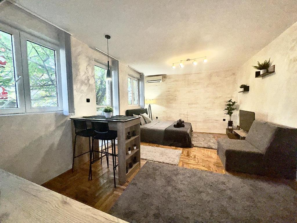 Posezení v ubytování Amazing apartman in Bele Vode