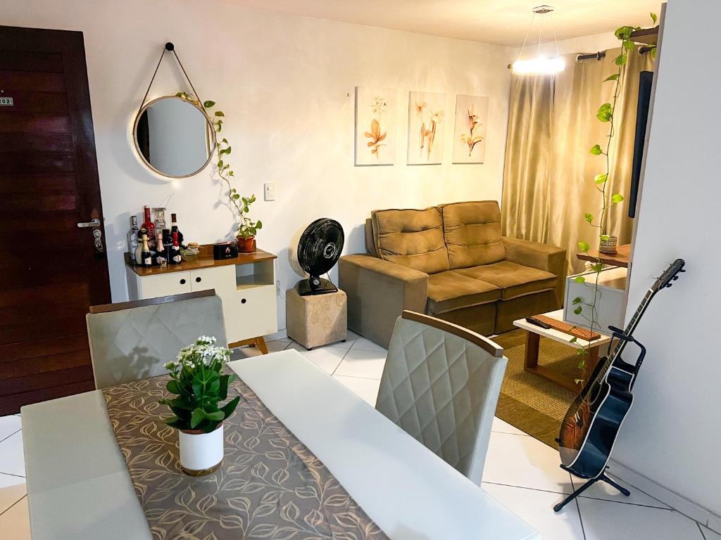 Posezení v ubytování Quarto Encantado