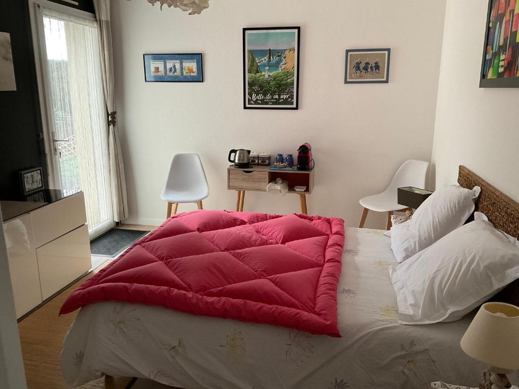 Postel nebo postele na pokoji v ubytování Chambre d hôtes