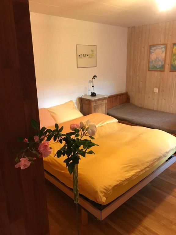 Postel nebo postele na pokoji v ubytování Studio 45 m2, mit separatem Eingang
