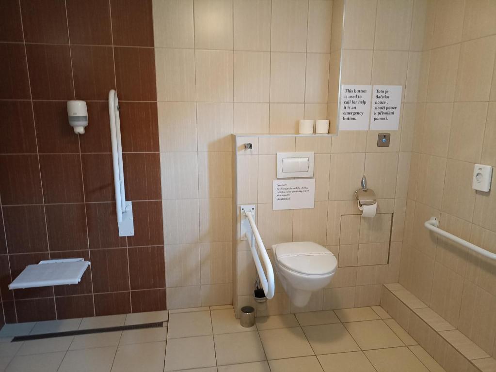Koupelna v ubytování Penzion U tri statkaru