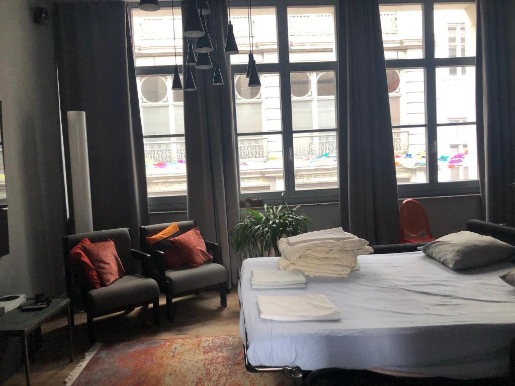 Posezení v ubytování Artistically Designed Room Tournai