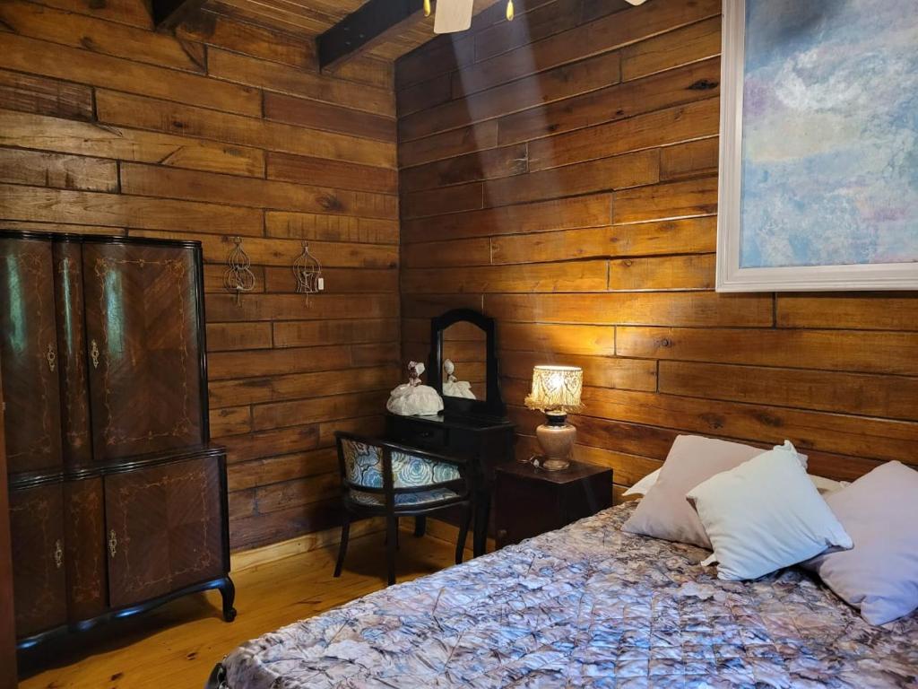 Postel nebo postele na pokoji v ubytování Cabaña Sigel en el rio, RUNA YAKU