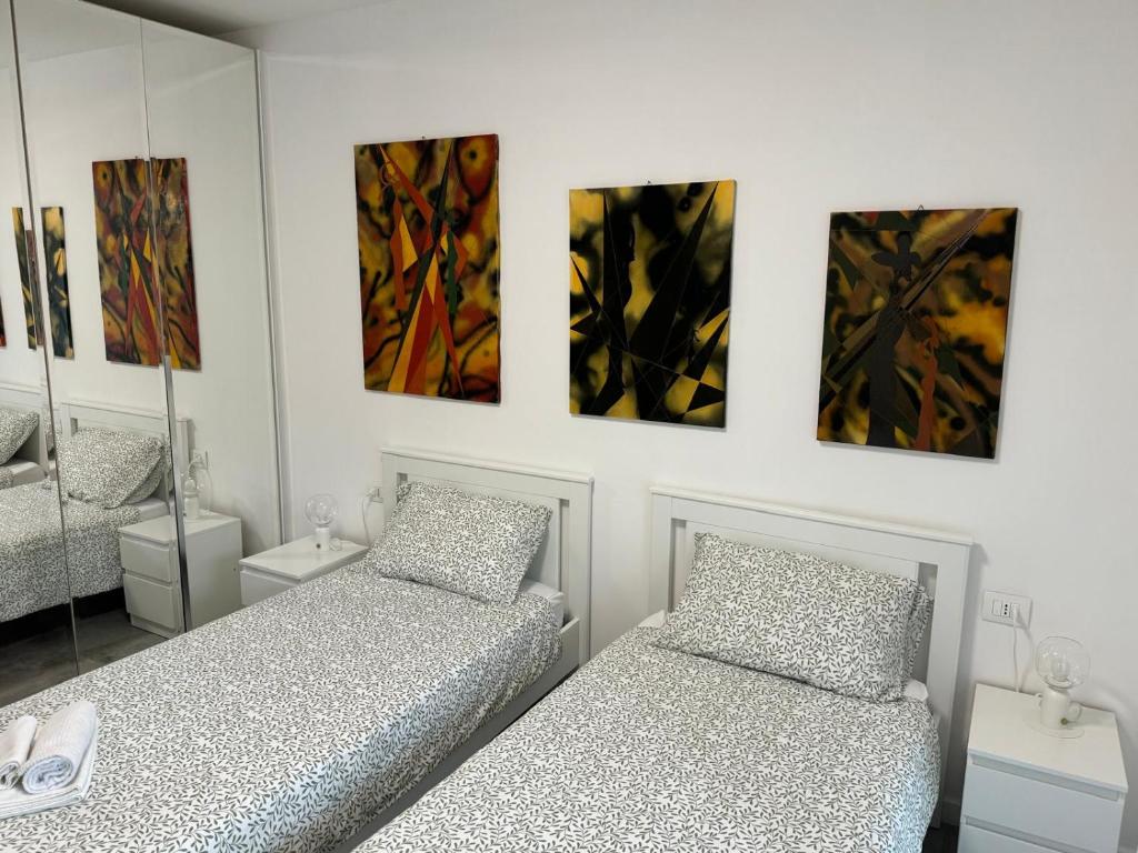 Postel nebo postele na pokoji v ubytování Maison Du Pic - Rho Fiera