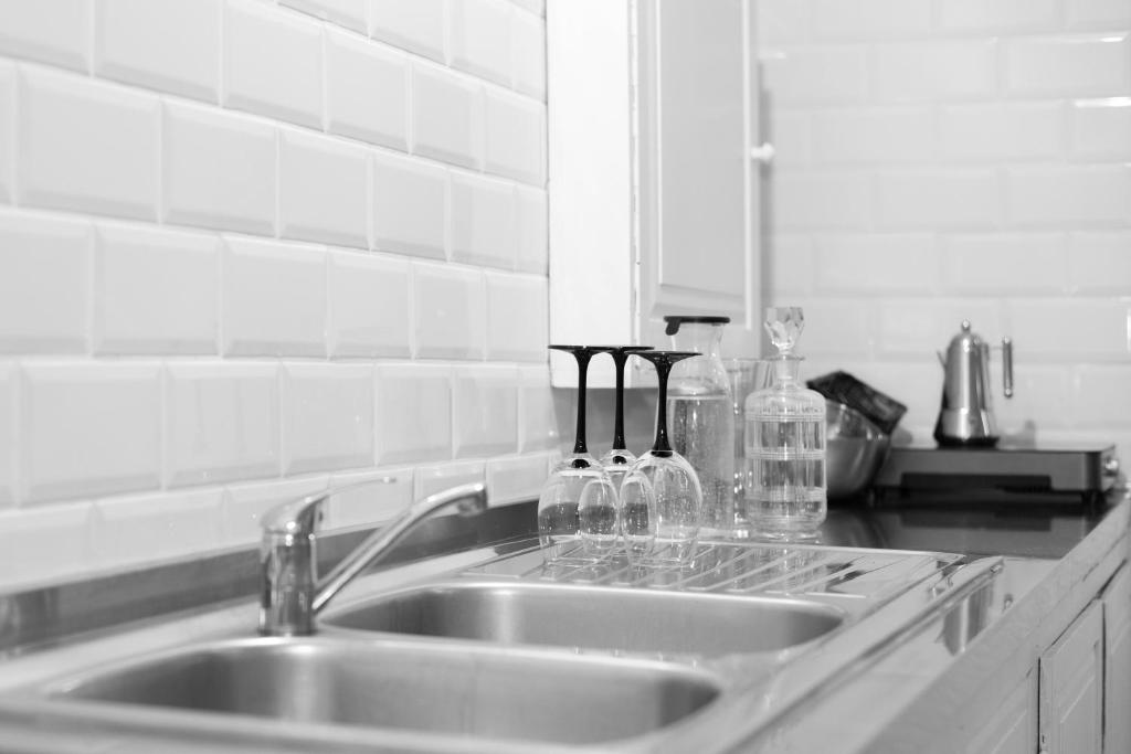 Kuchyň nebo kuchyňský kout v ubytování Postel Hostel